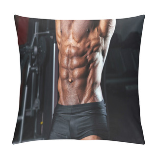 Personality  Athlete Shows The Abdominal Muscles Pillow Covers