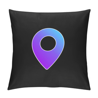 Personality  Black Placeholder Variant Blue Gradient Vector Icon Pillow Covers