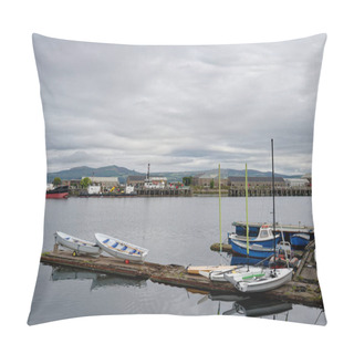 Personality  Greenock Harbour And Pier During Dull Weather UK Pillow Covers