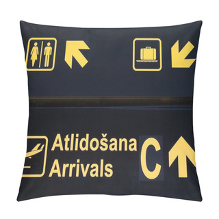 Personality  Airport Sign Pillow Covers