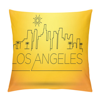 Personality  Los Angeles City Line Silhouette Pillow Covers