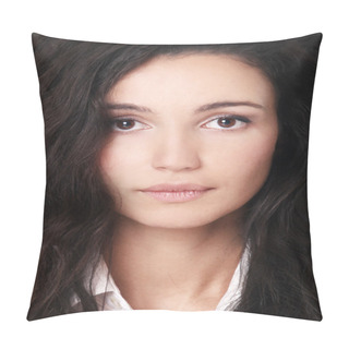 Personality  Beautiful Woman With Dark Hair, Fine Art Portrait Pillow Covers