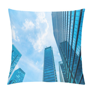 Personality  Beautiful Architecture Office Building Skyscraper With Window Gl Pillow Covers