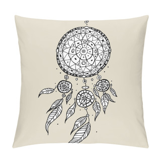Personality  Dream Catcher. Decorative Vector Illustration. Pillow Covers