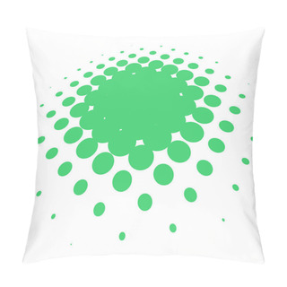 Personality  Colorful Halftone Vector Pattern, Texture In 3d Perspective. Circles, Dots, Screentone Illustration. Freckle, Stipple-stippling, Speckles Illustration. Pointillist Vector Art Pillow Covers