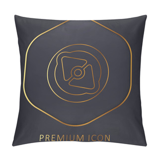 Personality  Big Point Compass Golden Line Premium Logo Or Icon Pillow Covers