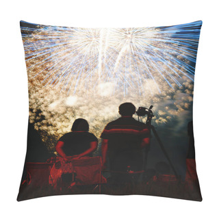 Personality  Fireworks And A Couple Of Silhouette Pillow Covers