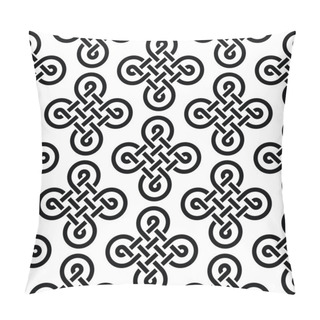 Personality  Celtic Irish Knots Seamless Pattern, Vector Background Pillow Covers