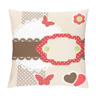 Personality  Vector Frame With Butterflies. Pillow Covers