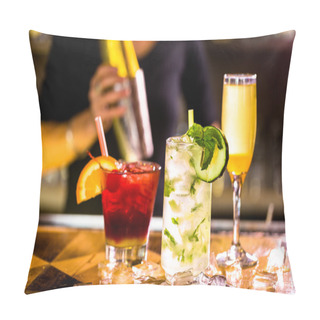 Personality  Colorful Cocktail On Top Of The Bar Pillow Covers