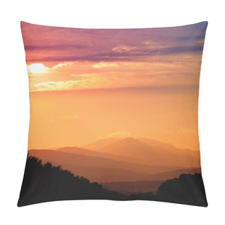 Personality  Beautiful Sunset In Mountains Pillow Covers