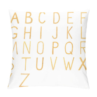 Personality  Sand Alphabet Letters Isolated On White Pillow Covers