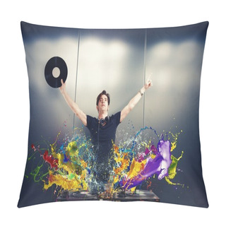 Personality  Cool DJ Playing Music Pillow Covers
