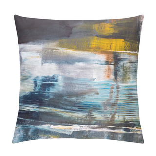 Personality  Painting Artistic Bright Color Oil Paints Texture Abstract Artwork. Modern Futuristic Pattern For Grunge Wallpaper, Interior, Album, Flyer Cover, Poster, Booklet Background. Creative Graphic Design Pillow Covers
