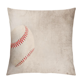 Personality  Baseball Grunge Background Image, With Heavy Brown Texture Against Old Rugged White Ball.  Great For Sports Or Athletic Image. Pillow Covers