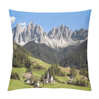 Personality  Odles,valley Of Funes,south Tyrol,Italy. Pillow Covers