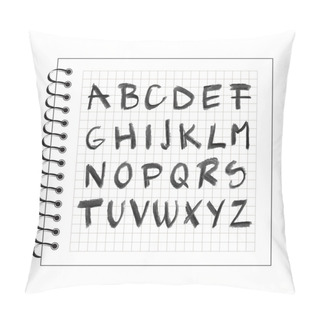 Personality  Chalck Alphabet On Spiral Notebook Paper Pillow Covers