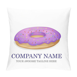 Personality  Cake Bakery Logo Design Vector Template.sweet Shop Logotype Concept Icon. Pillow Covers