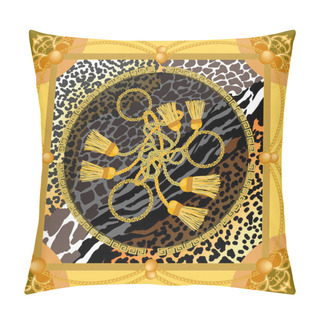 Personality  Silk Scarf With Oriental Motifs. Pillow Covers