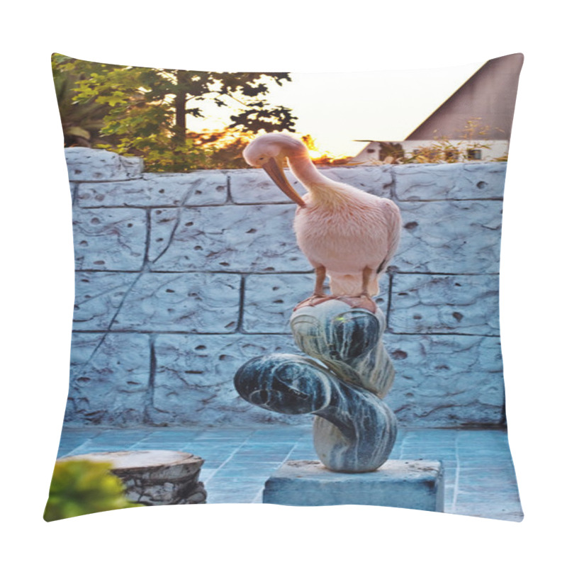 Personality  Pink Pelican At Sunset Pillow Covers