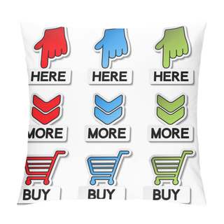 Personality  Vector Pointer Stickers - Here, More, Buy Pillow Covers