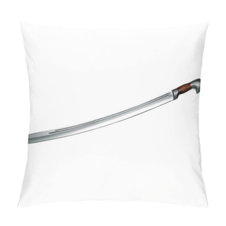 Personality  Naked Circassian Cavalry Sword Isolated On White Pillow Covers