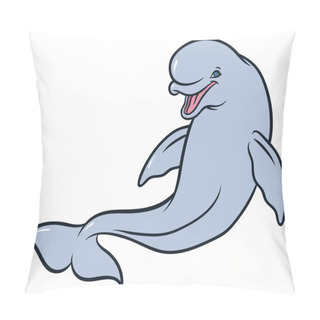 Personality  Happy Smiling Beluga Whale Pillow Covers