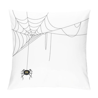 Personality  Spider And A Web Pillow Covers