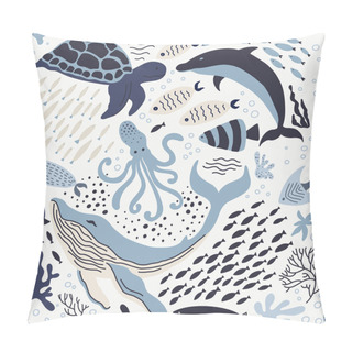 Personality  Save The Ocean Please Dont T Pollute Poster. Pillow Covers