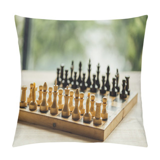 Personality  Chess Board Set For A New Game Pillow Covers