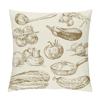 Personality  Food Background Pillow Covers