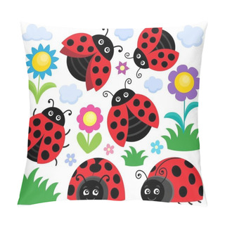 Personality  Stylized Ladybugs Theme Set 1 Pillow Covers