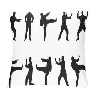 Personality  Martial Arts Silhouettes Pillow Covers