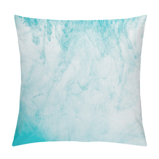 Personality  Close Up View Of Light Blue Paint Swirls In Water  Pillow Covers