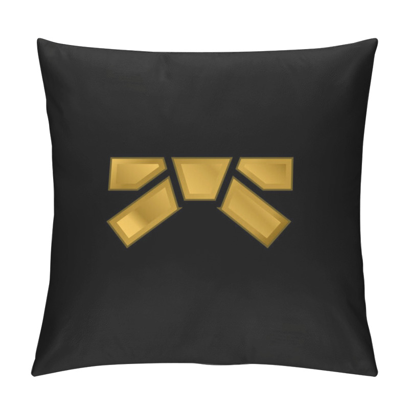 Personality  Belt Gold Plated Metalic Icon Or Logo Vector Pillow Covers