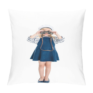 Personality  Child Holding Binoculars Pillow Covers