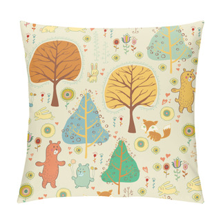 Personality  Seamless Pattern In Childish Cartoon Style Pillow Covers