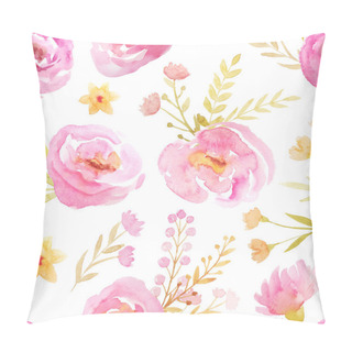 Personality  Seamless Pattern With Pink Flowers Pillow Covers