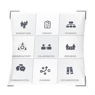 Personality  WORKFLOW ICON SET Pillow Covers