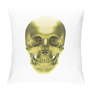 Personality  Gold Metallic Skull Pillow Covers