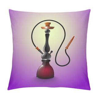 Personality  Hookah Isolated On White Background. Vector Illustration Pillow Covers