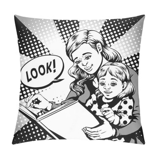 Personality  Comic Mother Kid Look Pillow Covers