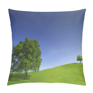 Personality  Trees On Spring Meadow Pillow Covers