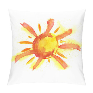 Personality  Watercolor Sun Pillow Covers
