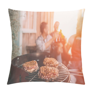 Personality  Friends Making Barbecue Pillow Covers