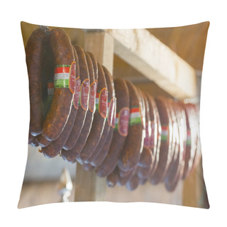 Personality  Sausages Mangalitsa Festival In Szeged, Hungary Pillow Covers