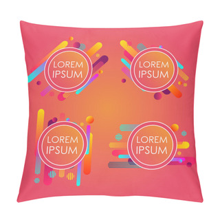 Personality  Design Of Colored Circles Pillow Covers