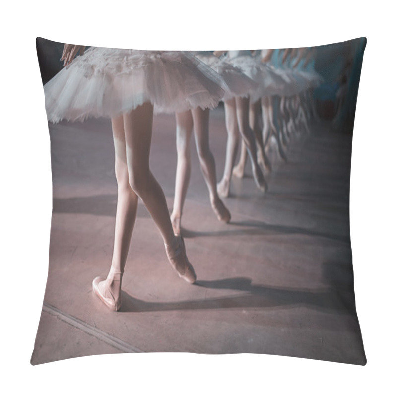 Personality  Dancers in white tutu synchronized dancing pillow covers