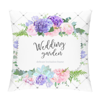 Personality  Square Floral Vector Design Frame. Pillow Covers