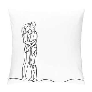 Personality  Continuous Line Drawing Of  Pillow Covers